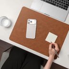 Nekmit Leather Desk Blotter Pad 17 x 12 Inches, Flat, Non-Slip, Waterproof, Brown - Image 6