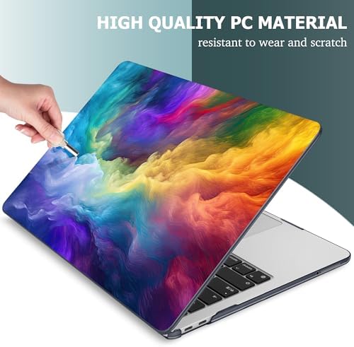 Mektron Case for 2026 MacBook Neo 13-inch A18 Pro chip A3404 Laptop Cover with 13-inch (Diagonal) Liquid Retina Display+ Keyboard Cover+ Screen Protector, Rainbow Cosmic - Image 4