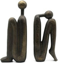 Lukitas Thinker Decorative Bookends, Non-Slip Book Holder, Resin 9'' by Lukitas