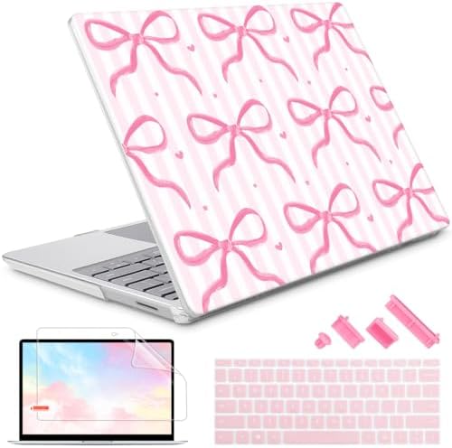 Case for Surface Laptop 5/4/3 13.5", Bows-Stripe by WelcomeViseNewitems
