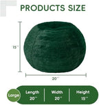 Hobestluk Round Pouf Ottoman Foot Rest,Tuffed Foot Stool Rest,Green - Image 2