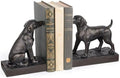 Decorative Bookends for Shelves, Labrador Dog Book Ends for Heavy Books, Lab Dog Statues Bookends for Heavy Books with Anti-Slip Base Book Holders for Home Office Decor (Bronze) by MXARLTR