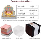 Time Piece Calendar, 2027 Desk Calendar with LED Light, 3D Tear-Away Paper Carving Art Memo Pad Notepad Gift for Christmas Housewarming Desktop Decoration(with Calendar & Light) - Image 2