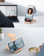 Wireless Charging Station for Apple Products: 3 in 1 Apple Wireless Charger for iPhone 16/15/14/13/12/11/SE/X Pro Max - Apple Watch Ultra/10/9/8/SE/7/6/5/4/3 - AirPods 2/3/4 Pro - Image 4