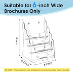 MaxGear Acrylic Brochure Holder 6"x9", 4 Tier, 2 Pack - Image 2