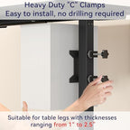 IBUYKE Under Desk Storage Cabinet Clamp on Desk Legs Shelf UTMZ012W - Image 5