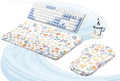 Ospelelf Keyboard Wrist Rest and Mouse Pad Set, Ergonomic Memory Foam Wrist Support, Aesthetic Desk Accessories for Office, Home & Gaming, Relief for Carpal Tunnel & Wrist Pain,Floral Cat by OspelelfOfficeSupplies