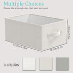 Storage Bins, Foldable Storage Basket, 3 Pack, White, 13x9.1x5.5 In - Image 3