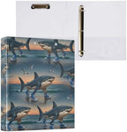 ALAZA Italian Brainrot Meme Tralalero Tralala Shark 7 3 Ring Binder 1.5 Inch Three Ring Office Binders w/clipboard & 3 Pockets, Hold 200 Sheets, 2 pcs - Image 3