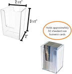 SOURCE ONE Premium Clear Acrylic Single Pocket Vertical Business Card Holder - Image 4