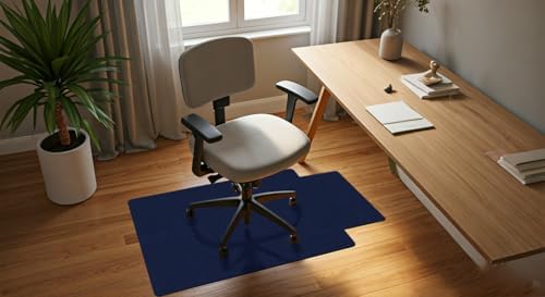 Rhino Mats, Rhino Hide Chair Mat (Lip Option), Office Computer Chair Mat for Hardwood, Tile, Laminate, Concrete and Vinyl Floors, Anti-Slip (Blue, 45”x53”-Lip2512) - Image 3