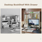 ChooChoo Desktop Bookshelf with Lights and 5 Shelves and 1 Drawer - Image 5