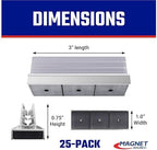 Master Magnetics Magnetic Sign Holder Pack - Magnetic Sign Holders for Door Frames, Metal Shelves, Whiteboards - Powerful Magnet - Retail EZ Grip Holder - 3" L x 1" W x 0.75" H - 25-Pack - Image 2