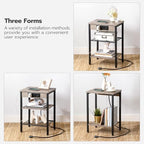 HOOBRO Side Tables with Charging Station, Small End Tables for Small Space - Image 6