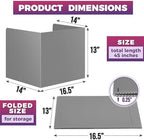 22-Pack Desk Dividers for Students - Waterproof & Durable Plastic Privacy Shield Divider, Classroom Folders Teacher Supplies, Easy-to-Clean Plastic Study Carrel Folder Boards for Student Desks, Grey - Image 4