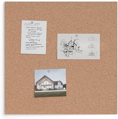 U Brands Bulletin Board Office Wall Decor, Frameless Cork Board, 24 x 24 - Image 4