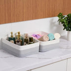 MiniArk Large Shallow Organizing Baskets 15x11x5.1 Inches - Rope Woven Storage Bins for Bathroom, Shelves, Cube Closet, Gradient Grey 4 Packs - Image 6