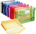 CUTHOLLOW Plastic Expandable File Organizer Folder(No Divider), 18Pcs Waterproof Transparent Document Holder Storage for Receipt/Paper/Bill/Taxes/Letter, Easy to Label A4 Size for School Office Home by CUTHOLLOW