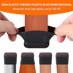 Ezprotekt 24 Pcs Rectangle Black Silicone Chair Leg Floor Protectors Caps, Rectangle Felt Chair Leg Covers Cups for Desk Chair Table - Anti- Scratches and No Noise (Fit L :1.3-1.7", W: 0.9-1.2") - Image 3
