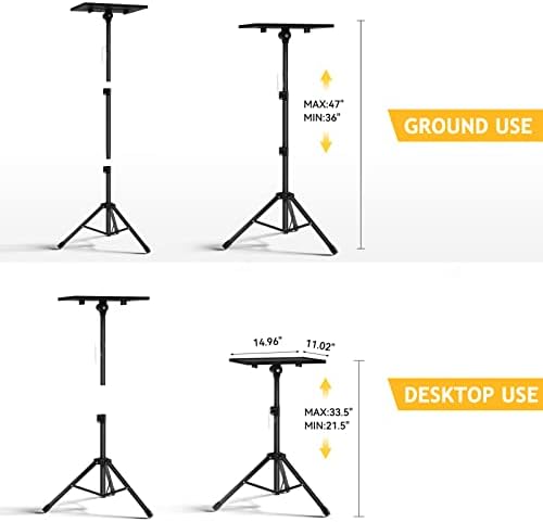 Facilife Projector Stand Tripod - Laptop Tripod Projector Stand Adjustable Height 22 to 47 Inch, Projector Tripod Stand, Tripod for Porjector, Projector Stand for Outdoor Movies - Image 5