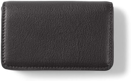 Leatherology Slim Business Card Case with Magnetic Closure - Black Onyx by Leatherology