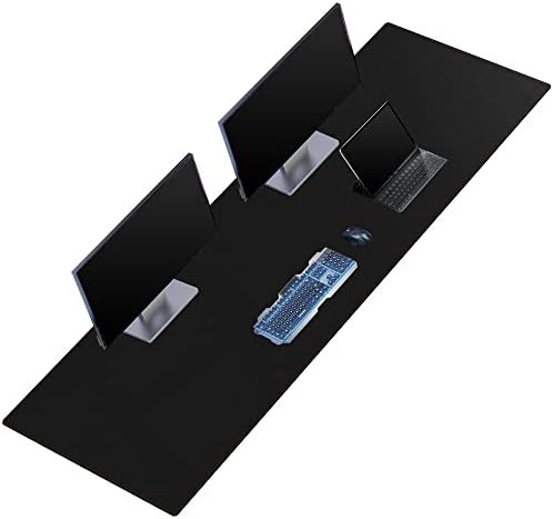 ZORESYN PU Leather Desk Mat 70.9" x 23.6" Black by ZORESYN