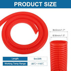 MECCANIXITY 1 1/2" 20ft Split Wire Loom Tubing w/Installation Tool Red - Image 2