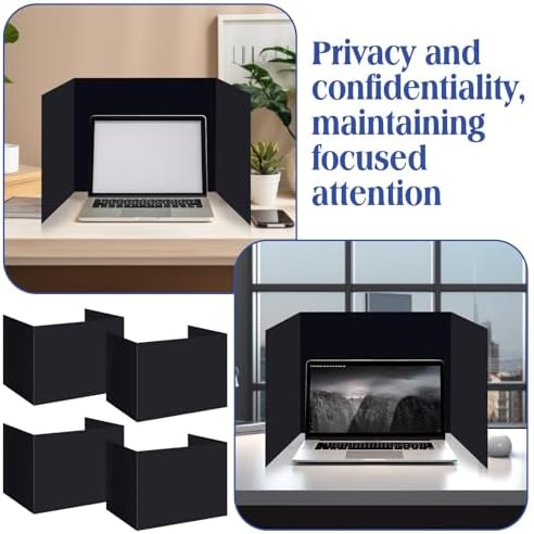 24 Pcs Privacy Folders for Students Testing, Stylish, Black - Image 6