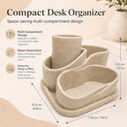Aesthetic Desk Organizer, Cute Pencil Holder, Boho Office Caddy for Desk - Image 2