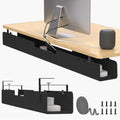 No-Drill Under Standing Desk Cable Management,47.2" L,Black by ERGOCOLLECT