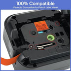 GREENCYCLE Compatible for Brother P-Touch TZe-B51 TZ-B51 24mm 0.94 Laminated Label Tape Black on Fluorescent Orange for Ptouch PT-D600 P700 P710BT P900W P950NW Label Maker, 10 Pack - Image 2