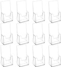 MaxGear Acrylic Brochure Holder, 4 Inch Countertop Display Holder, 12 Pack by MaxGear