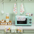 60 Pack Reusable Kitchen Cloths Cotton Towel, Wildflowers - Image 3