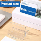 100 Pieces Acrylic Name Plate for Desk, 3.5'' x 2.5'' Name Tent for Meeting - Image 2