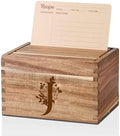 InnoBeta Personalized Gifts Recipe Box, Personalized Initial Recipe Card Holder Box with 50 4 x 6 inch Recipe Cards, 10 Dividers, Initial Recipe Organize - J by InnoBeta
