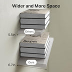 BAYKA White Floating Shelves 22.5in, Set of 3, Wall Mounted for Wall Decor - Image 6