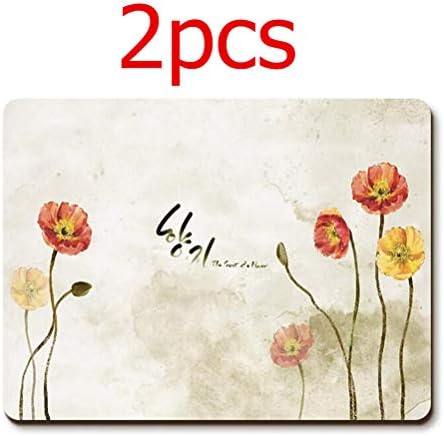 Plate Pad, Cork Hardboard Placemat Kitchen Table Insulation Bowl Mat Coaster Western Tableware Mat 2PCS for Home - 40 x 30 cm (15.7 X 11.8 Inch) - Image 2