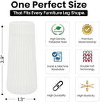 IAMZAY Chair Leg Socks 48 Pcs White Furniture Leg Covers Floor Protectors - Image 3
