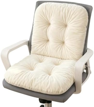 Office Chair Cushion Desk Seat Pad with Back Support for Dorm Chairs by Gujuja
