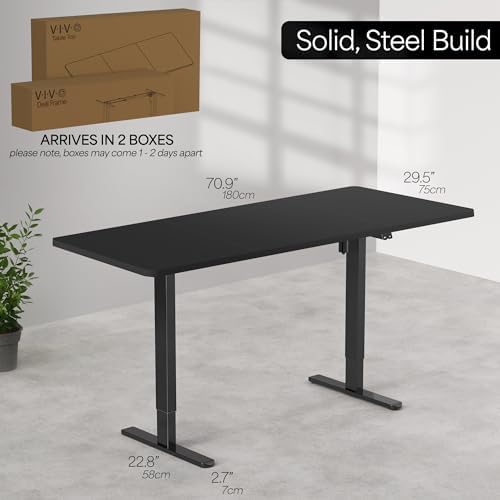 VIVO Rustic Vintage Brown 71 x 30 in Standing Desk, DESK-KIT-0B7N - Image 3