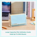 Dunzoom 4 Pack 4x6 Index Card Holder, 2-in-1 Desk & Wall Mounted Acrylic Index Card Display Stand, Includes Screws & Anchors, Clear Notecard Postcard Recipe Organizer for Office, Business, Classroom - Image 4