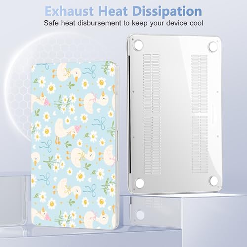 4-in-1 Hard Case for MacBook Neo 13, Goose & Daisies & Ribbons - Image 4