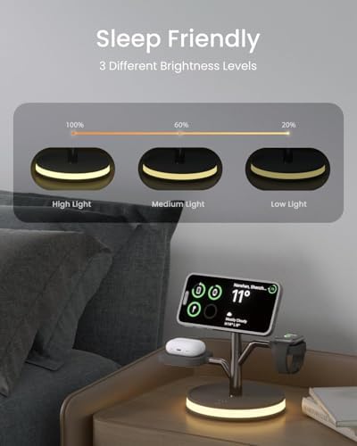 Wireless Charging Station, 3 in 1 Magnetic Magsafe Charger for Apple Device - Image 4