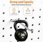 40 Pack Heavy Duty Pegboard Hooks, 4”, 5”, 6” & 8” Galvanized Iron Peg Board Hooks, 0.223” Thick Single Hooks with Ball-End Design, Garage Tool Organizer Accessories - Image 6