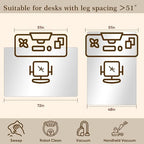 48"x72" Tempered Glass Office Chair Mat for Carpet & Hardwood Floor - Image 3