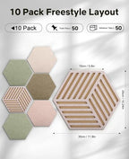 Hexagon Cork Bulletin Board Tiles, Felt Pin Board - Image 3