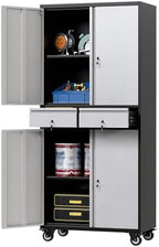 SUXXAN 71" Metal Garage Storage Cabinet with Pegboards,Drawers by SUXXANFurniture