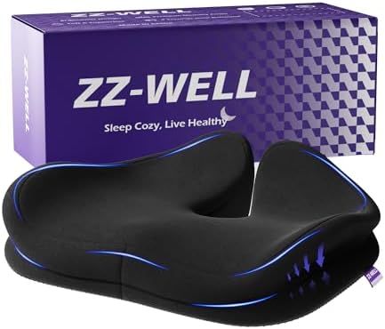 ZZ-WELL Seat Cushion for Office Chairs, Black, XX-Large by ZZ-WELL