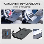 Steering Wheel Tray, Carbon Fiber 2-in-1 Car Tray & Seat Gap Filler, Car Desk, Car Laptop Desk, Car Desk for Laptop, Food Tray for Car, Steering Wheel Desk, Car Table, Universal Car Tray Organizer - Image 5