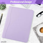 5 Pack Business Padfolio Portfolio Binder, Faux Leather Folio Folder, Resume Legal Document Organizer with Letter Size Writing Notepads (New Lilac/Light Purple 5 Pack) - Image 6